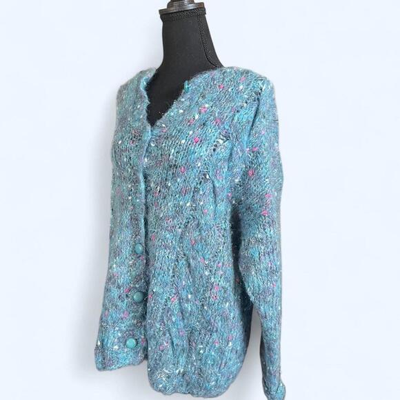 Oversized confetti cardigan fairy sweater Size Medium - Picture 5 of 6